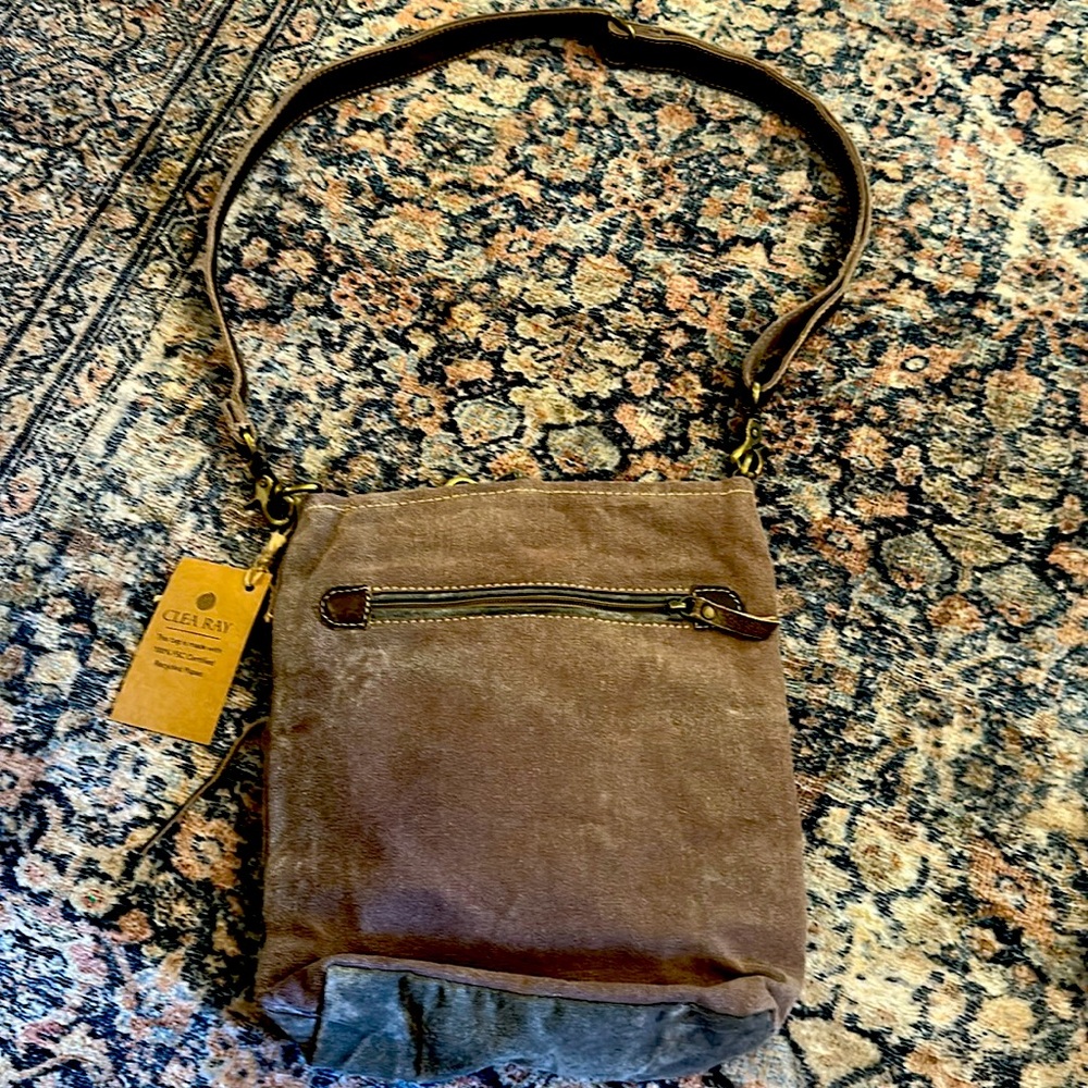 Clea Ray Brown canvas Crossbody Bag - Picture 8 of 9